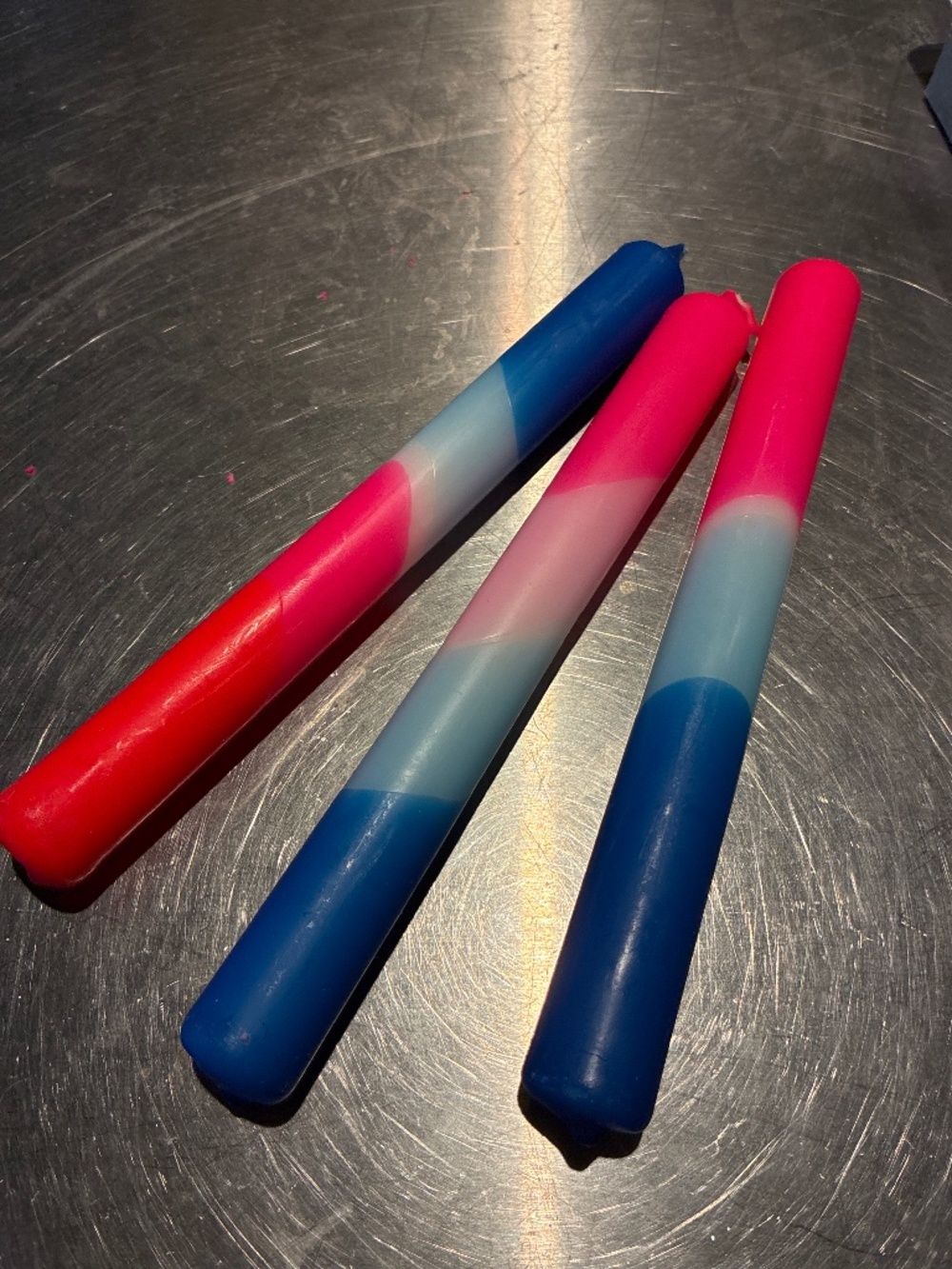 3 taper candles